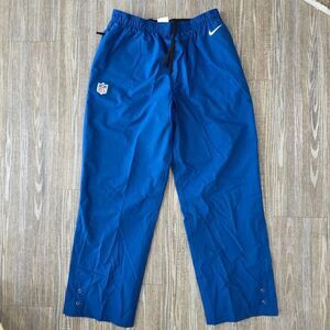 Nike NFL Made In USA On Field Track Tech Pants Blue Black Ankle Buttons Men's XL